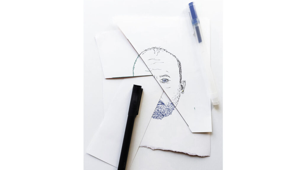 Gezeichnetes Portrait von mir.